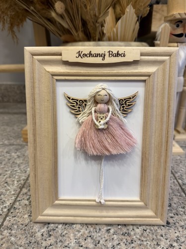 boho aniołek dla babci